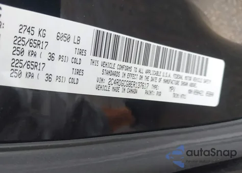 2014 Dodge Grand Caravan Sxt z USA, uszkodzony, nr VIN 2C4RDGCG8ER137617